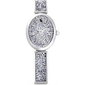 Swarovski Jewellery Swarovski Crystal Rock Oval watch, Swiss Made, Metal bracelet, Silver tone, Stainless steel