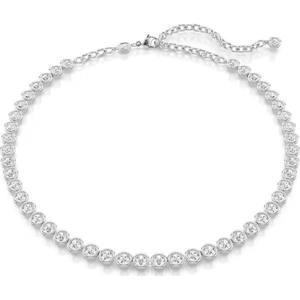 Swarovski Jewellery Swarovski Imber Tennis necklace, Round cut, White, Rhodium plated