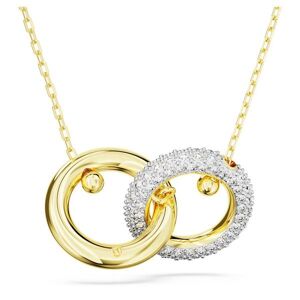 Swarovski Jewellery Swarovski Dextera pendant, Interlocking loop, White, Gold-tone plated