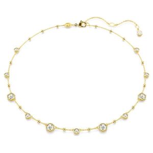 Swarovski Jewellery Swarovski Imber necklace, Round cut, Scattered design, White, Gold-tone plated