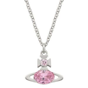 Vivienne Westwood Allie Light Pink Pendant, Platinum Plated