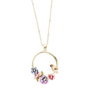 Bill Skinner Finch Flower Hoop Necklace