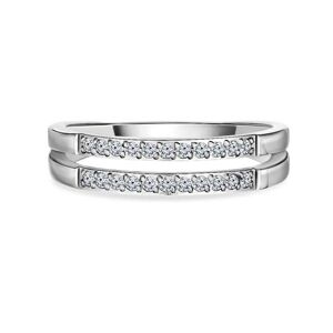 Amori Double Pave Ring, Silver, Size 6