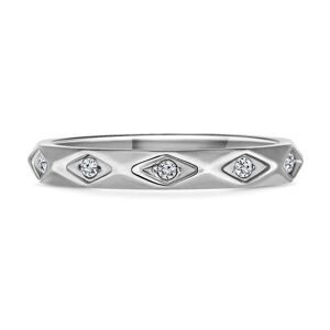 Amori Facted Ring, Silver, Size 6
