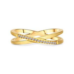 Amori Woven Ring, Gold, Size 6