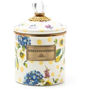 Mackenzie-Childs Wildflowers Enamel Small Canister, Yellow