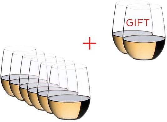 Riedel O Wine Tumbler Viognier / Chardonnay Glasses (Set of 8)