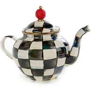 Mackenzie-Childs Courtly Check Enamel 4 Cup Teapot