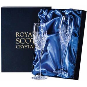 Royal Scot Crystal London 2 Crystal Champagne Flutes, 218mm