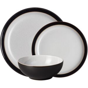 Denby Elements Black 12 Piece Tableware Set