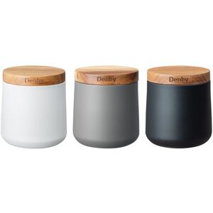 Denby Set Of 3 Mixed Storage Canisters