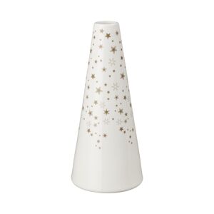 Denby Porcelain White Stars Large Conical Vase
