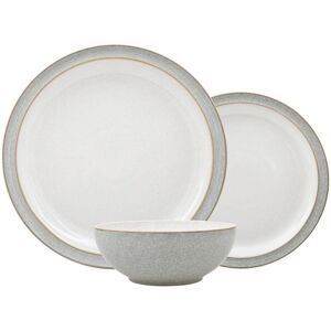 Denby Elements Light Grey 12 Piece Tableware Set