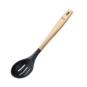 Denby Acacia & Silicone Slotted Spoon Black