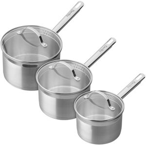 Denby Stainless Steel 3 Piece Saucepan Set