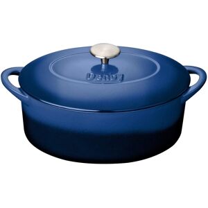 Denby Cobalt 28cm Oval Cast Iron Casserole