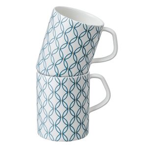 Denby Porcelain Modern Deco Set Of 2 Small Mugs