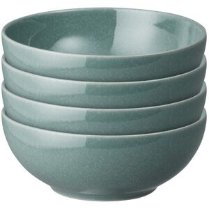 Denby Elements Jade Dark Green Coupe Cereal Bowl Set Of 4