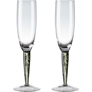 Denby Classic Black Champagne Flute Set Of 2