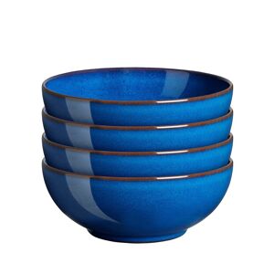 Denby Imperial Blue Set Of 4 Coupe Cereal Bowls