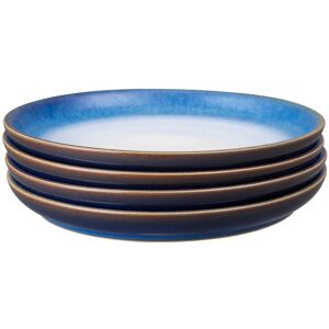 Denby Blue Haze 4Pc Medium Coupe Plate Set