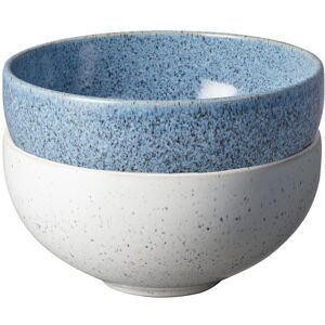 Denby Studio Blue Chalk And Filnt Ramen/Large Noodle Bowl Set