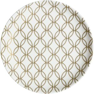 Denby Porcelain Modern Deco Small Plate Gold Accent