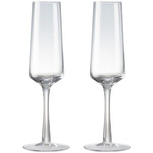 Denby Contemporary Clear Champagne Flute Set Of 2