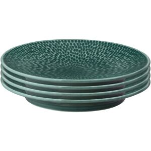 Denby Porcelain Carve Green Small Plate Set Of 4