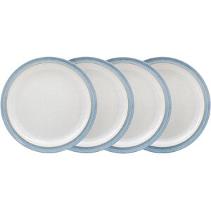 Denby Elements Blue 4 Piece Dinner Plate Set