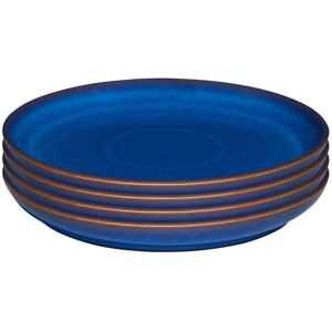 Denby Imperial Blue Set Of 4 Medium Coupe Plates