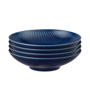 Denby Porcelain Arc Blue Set Of 4 Pasta Bowls