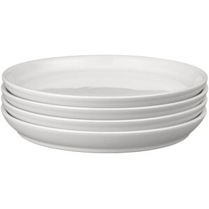 Denby Elements Stone White Set Of 4 Coupe Dinner Plate