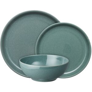 Denby Elements Jade Dark Green 12 Piece Tableware Set