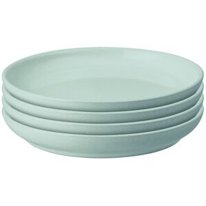 Denby Elements Jade Light Green Small Coupe Plate Set Of 4