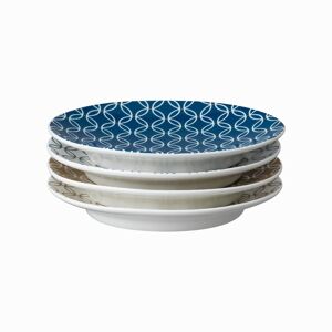 Denby Porcelain Modern Deco Set Of 4 Small Plates