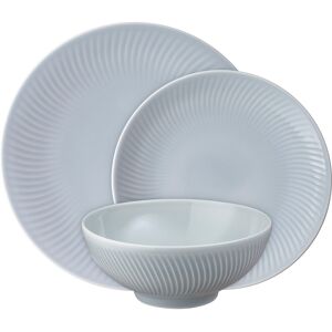 Denby Porcelain Arc Grey 12 Piece Tableware Set