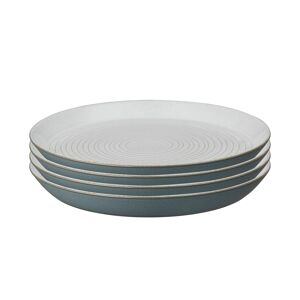 Denby Impression Charcoal Blue Set Of 4 Spiral Dinner Plate