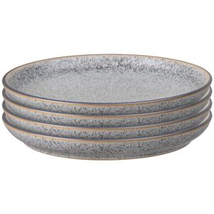 Denby Studio Grey 4 Piece Coupe Dinner Plate Set