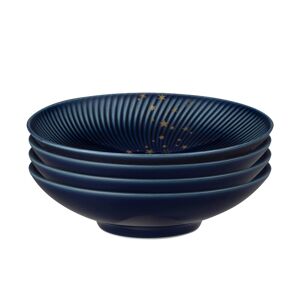 Denby Porcelain Arc Blue Stars Pasta Bowl Set Of 4