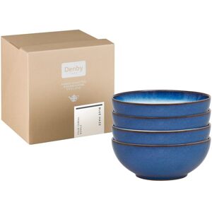 Denby Blue Haze 4 Piece Coupe Cereal Bowl Set