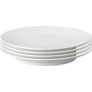 Denby Porcelain Arc White Set Of 4 Dinner Plates