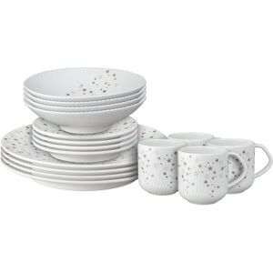 Denby Porcelain Arc White Stars 16 Piece Set