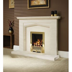 Fireside Bellina Limestone Fireplace