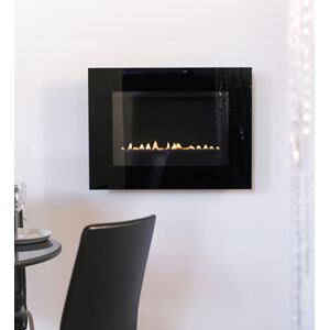 Eko Fires 5060 Black Glass Wall Mounted Flueless Gas Fire