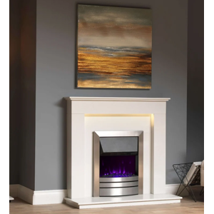 The Gallery Collection Gallery Collection Hopton Stainless Steel Inset Electric Fire