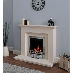 Fireside Katia Limestone Fireplace