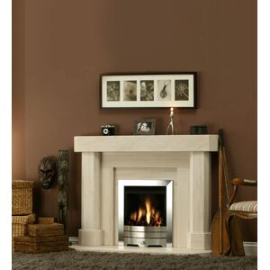 Fireside Lisboa Limestone Fireplace