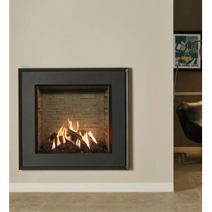 Gazco Reflex 75T Evoke Steel Conventional Flue Gas Fire with Ledgestone Lining Effect