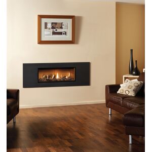 Gazco Studio 2 Steel 2 Frame with Driftwood Set and Vermiculite Lining Effect Balanced Flue Gas Fire